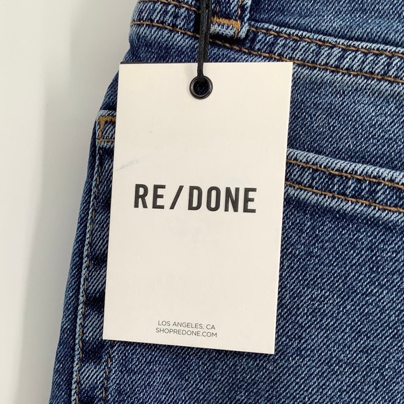 NEW! RE/DONE Size 23 70s Stove Pipe Denim Jeans True Indigo $275 msrp I6-8 - Picture 5 of 10